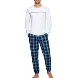 Herre - Hvid Pyjamasser HUGO BOSS Dynamic Long Pyjama White/Blue