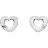 Hot Diamonds Smykker Hot Diamonds Amulets Heart Earrings - Silver/Transparent
