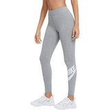 54 - Polyester Tights Nike Women's Sportswear Essential High Rise Leggings - Dark Grey Heather/White