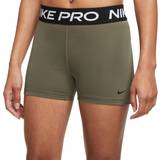 Dame - Grøn - Normal talje Bukser & Shorts Nike Pro 365 3" Shorts Women - Medium Olive/Black/Black