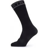 Sealskinz Elastan/Lycra/Spandex Undertøj Sealskinz Waterproof Warm Weather Mid Length Sock - Black/Grey