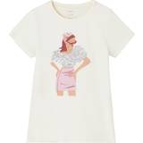 Piger - Sølv Børnetøj Name It Louise T-Shirt, Alyssum