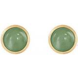 Ole Lynggaard Lotus Stud Earrings - Gold/Green