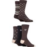 FARAH Herre Strømper FARAH Patterned Striped and Argyle Cotton Men's Socks 5-pack - Pattern Brown