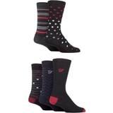 FARAH Herre Undertøj FARAH Patterned Striped and Argyle Cotton Men's Socks 5-pack - Pattern Black/Berry