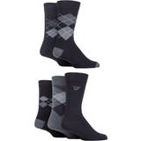 FARAH Herre Strømper FARAH Patterned Striped and Argyle Cotton Men's Socks 5-pack - Argyle Black/Charcoal
