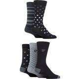 FARAH Herre Strømper FARAH Patterned Striped and Argyle Cotton Men's Socks 5-pack - Pattern Black/Charcoal