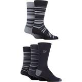 FARAH Herre Strømper FARAH Patterned Striped and Argyle Cotton Men's Socks 5-pack - Stripe Black/Charcoal