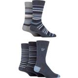FARAH Grå Undertøj FARAH Patterned Striped and Argyle Cotton Men's Socks 5-pack - Stripe Denim
