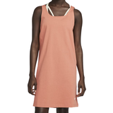 Dame - Fleece Kjoler Nike Women Sportswear Jersey Dress - Madder Root/White