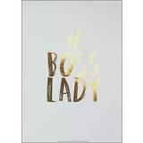 Guld Vægdekorationer Kasia Lilja Boss Lady Plakat