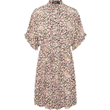 Multifarvet - Skjortekrave Kjoler Soaked in Luxury Saphira Dress - Silver Fern Florals