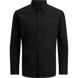 Jack & Jones Joe Long Sleeves Plain Collared Formal Shirt - Black