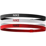 Dame - Polyester Pandebånd Nike Elastic Hair Bands 3-pack Unisex - Black/White/University Red