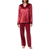 Rød - Silke Undertøj ESPA Freya Silk Pyjamas - Claret Rose