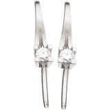 Transparent Smykker Scrouples Cleopatra Earrings - Silver/Diamond