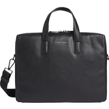 Calvin Klein Sort Computertasker Calvin Klein Leather Laptop Bag - Black