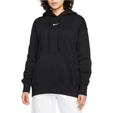 26 - Dame Overdele Nike Sportswear Phoenix Fleece Oversized Pullover Hoodie Women's - Black/Sail