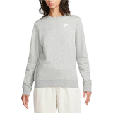 26 - Dame - Lange ærmer Sweatere Nike Sportswear Club Fleece Crew-Neck Sweatshirt Women's - Dark Grey Heather/White
