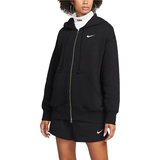 26 - Bomuld - Dame Overdele Nike Sportswear Phoenix Fleece Oversized Full-Zip Hoodie Women's - Black/Sail