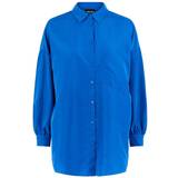 Dame - M - Oversized Skjorter Pieces Chrilina Shirt - Mazarine Blue