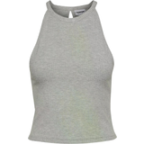 Dame - Halterneck T-shirts Noisy May Riba Edda Halterneck Top - Light Grey Melange