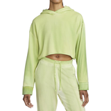 36 - Elastan/Lycra/Spandex - Grøn Sweatere Nike Women Yoga Luxe Fleece Hoodie - Light Lemon Twist/Iron Grey