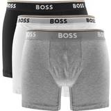 Hugo Boss Herre Underbukser Hugo Boss Power Boxer Briefs 3-pack - White/Grey/Black
