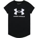 Under Armour Piger Overdele Under Armour Girl's Sportstyle Graphic Short Sleeve - Black/White