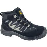 Herre Støvler grafters Mens Real Suede Safety Boots (12 UK) (Black)