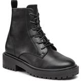 Polyester Snørestøvler Only Short Boots - Black