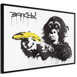 Glas Plakater Artgeist Banana Gun In Black Plakat 30x20cm