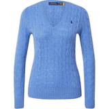 Cashmere - V-udskæring Overdele Polo Ralph Lauren Kimberly Long Sleeve Pullover - Blue