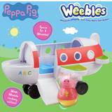 Flyvemaskiner Peppa Pig Weebles Push Along Wobbly Plane