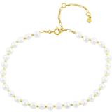 Hvid Ankellænker Hultquist Arabella Ankle Chain - Gold/Pearls