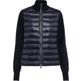 Moncler Slim Tøj Moncler Quilted Down & Knit Cardigan in 778 778