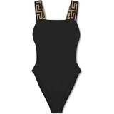 32 - Nylon Badetøj Versace Greca Border One-piece Swimsuit - Black