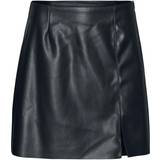 Høj talje - Polyester Nederdele Noisy May Clara Penny PU Highwaist Slit Skirt