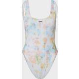 Tommy Hilfiger Dame Badedragter Tommy Hilfiger Scoop Back Cheeky One-Piece Swimsuit TIE DYE