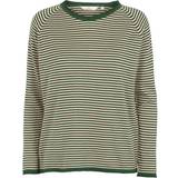Basic Apparel Grøn T-shirts & Toppe Basic Apparel Soya Mini Stripe Bluse Ba266-03 Eden/rugby Tan