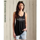 Gul - Slim Overtøj Superdry Desert Linen Sleeveless T-shirt 2XS