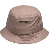 50 - Dame - Gul Hatte Carhartt WIP Script Bucket Hat - Earthy Pink & Black