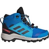 Vandresko adidas Kid's Terrex Mid Gore-tex Hiking - Blue Rush/Gray Six/Turbo
