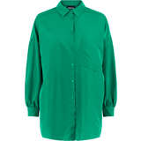 Grøn - Oversized - Skjortekrave Overdele Pieces Chrilina Shirt - Simply Green