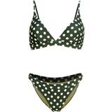 24 - Grøn - Prikkede Tøj Wiki Triangle Bikini Set - Cannes