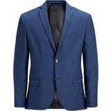 Blå - Herre Blazere Jack & Jones Solaris Super Slim Fit Blazer - Blue/Medieval Blue