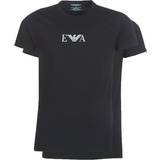 Armani V-udskæring Tøj Armani Short Sleeve T-shirt 2-pack - Black
