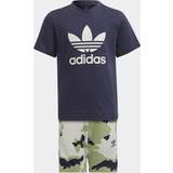 Blå - Polyester Øvrige sæt adidas Kid's Camo Shorts & Tee Set - Shadow Navy (HC4581)