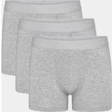 Grå - Viskose Børnetøj JBS Boy's Underpants 3-pack - Light Gray Melange