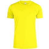 Gul - Polyester - Slim Overdele Clique Basic Active-T T-shirt M - Yellow Hv